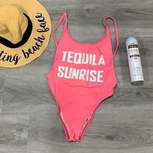 Tequila Sunrise Swimsuit - Coral